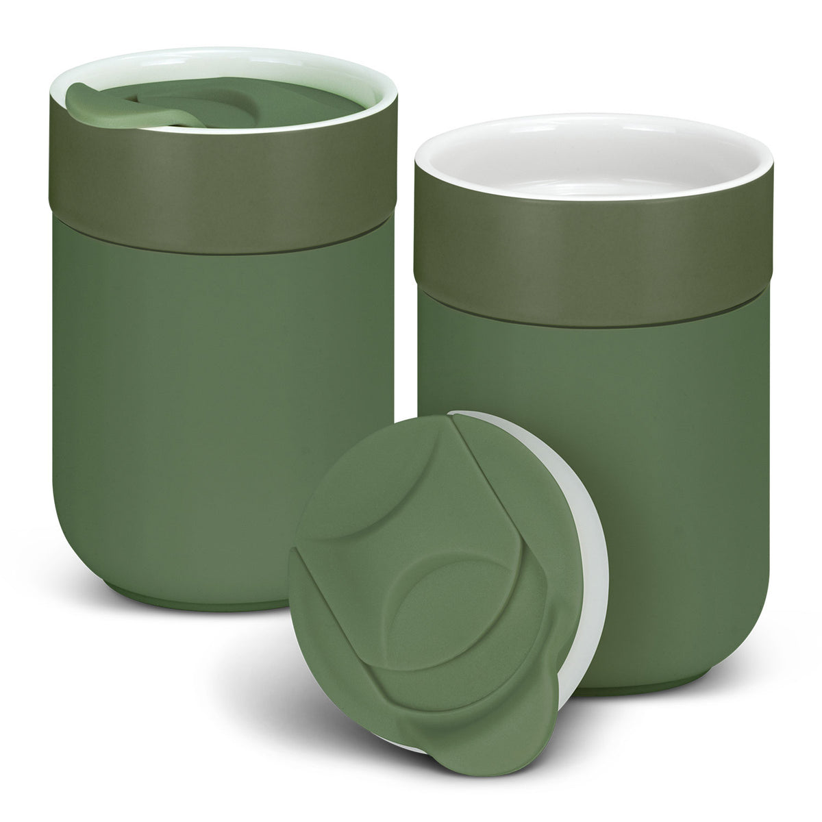 Chalice Ceramic Coffee Cup - Olive