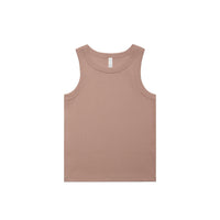 Wo's Organic Rib Tank - Hazy pink