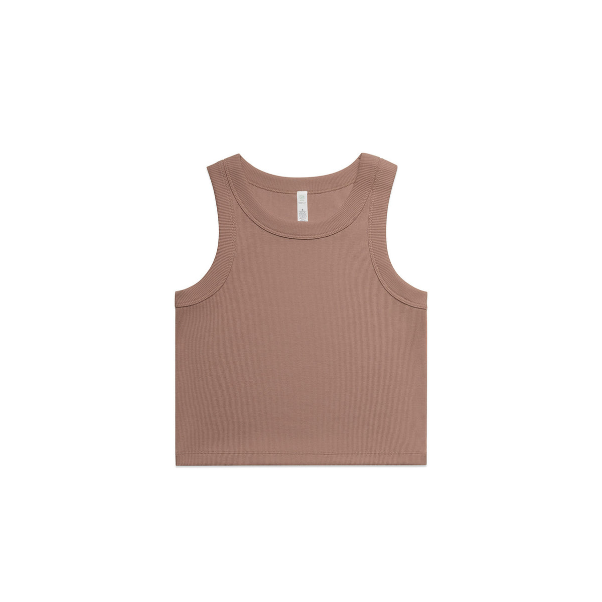 Wo's Organic Rib Crop Tank - Hazy pink