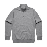 Stencil Half Zip Crew - Grey marle