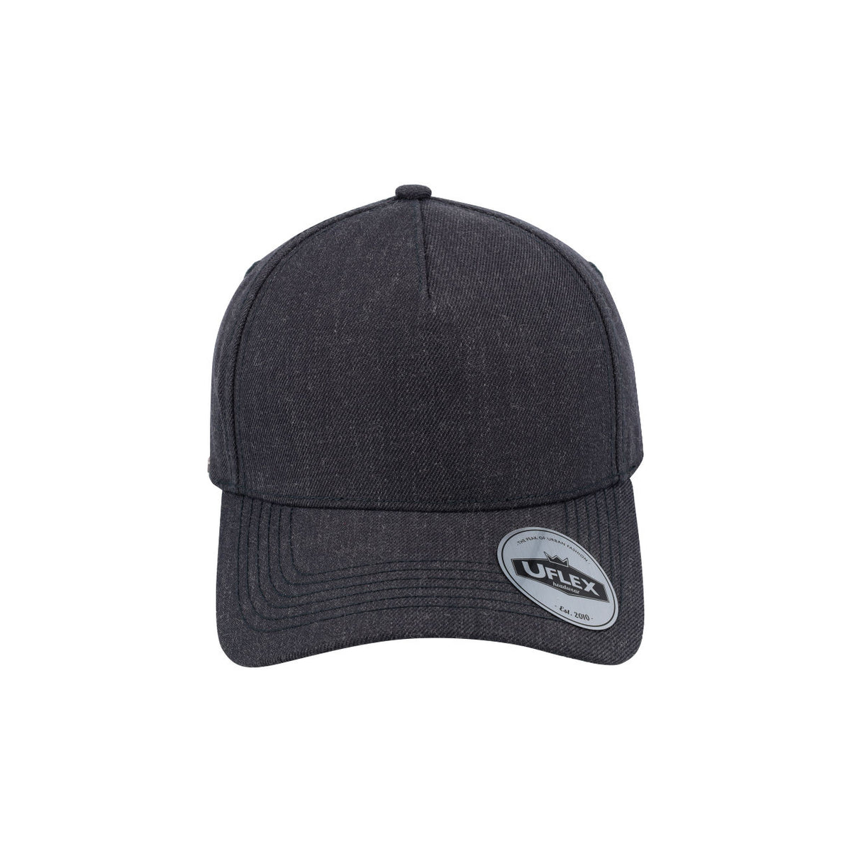 UFlex Adults Pro Style 5 Panel Snapback - Charcoal Melange