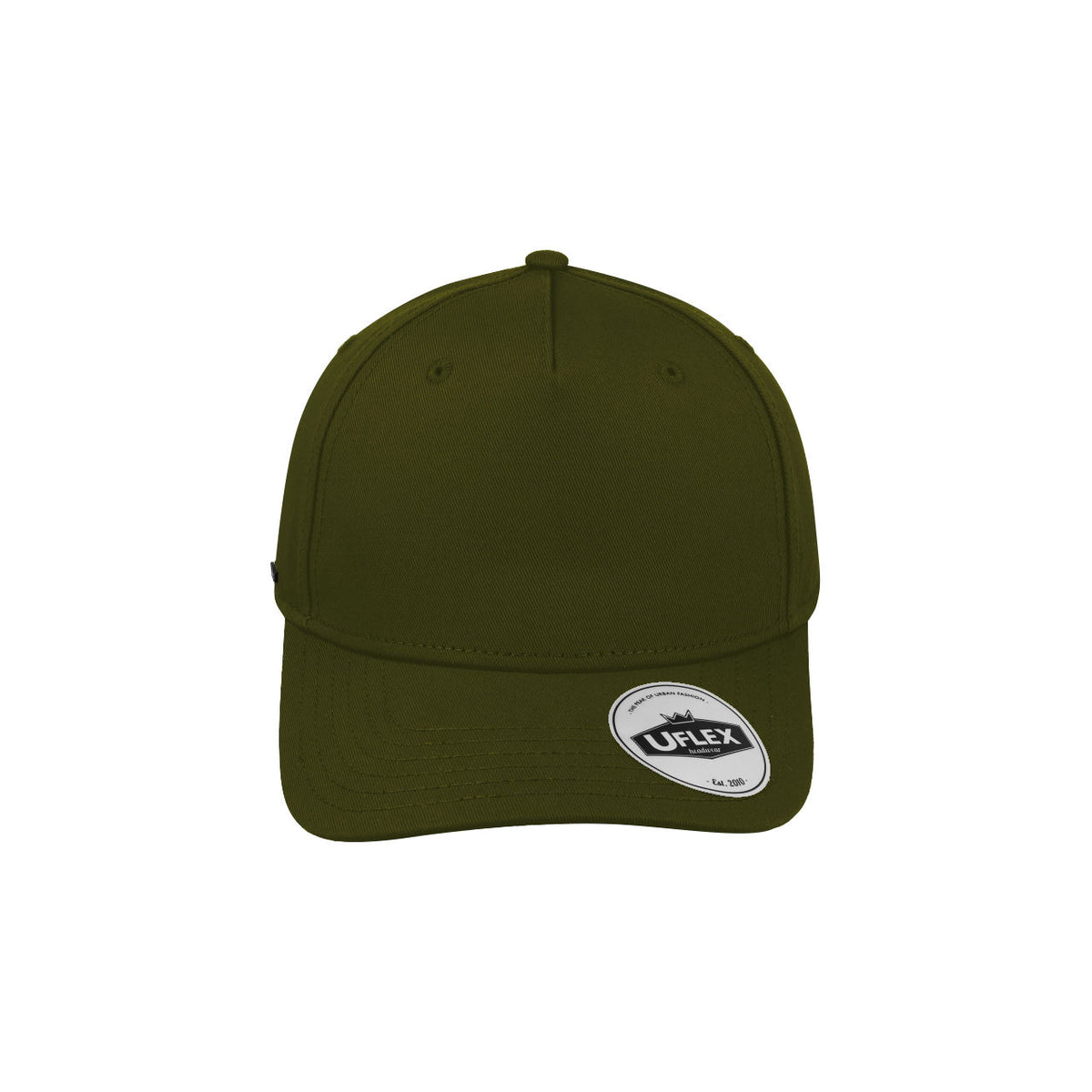 UFlex Adults Pro Style 5 Panel Snapback - Military Green