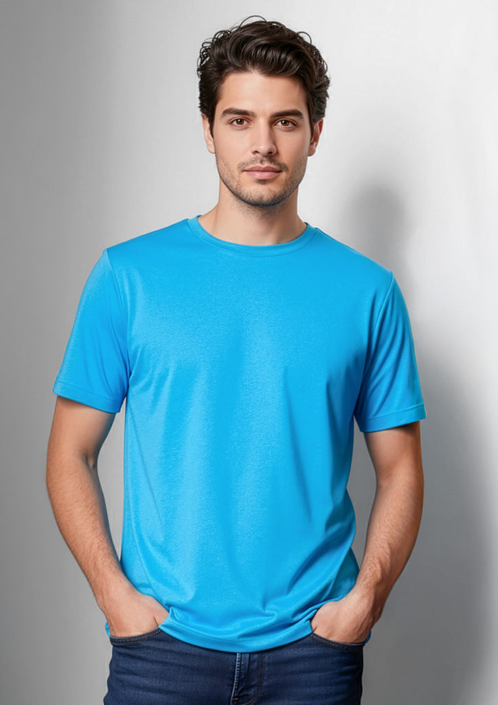 Mens Aero Short Sleeve Tee - Cyan