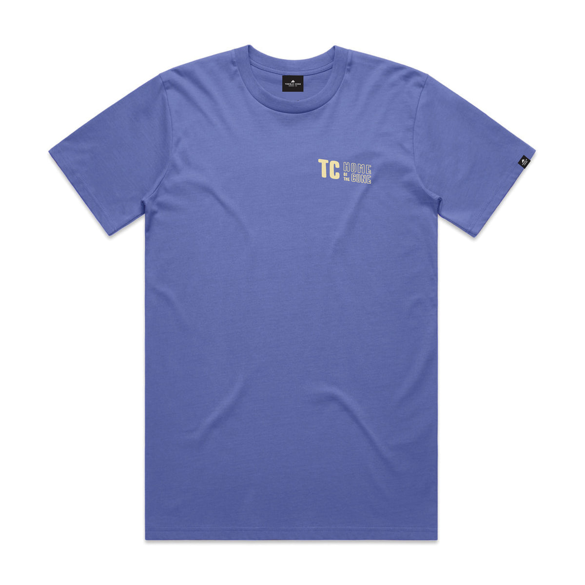 Lapis tee with cream chest screen print