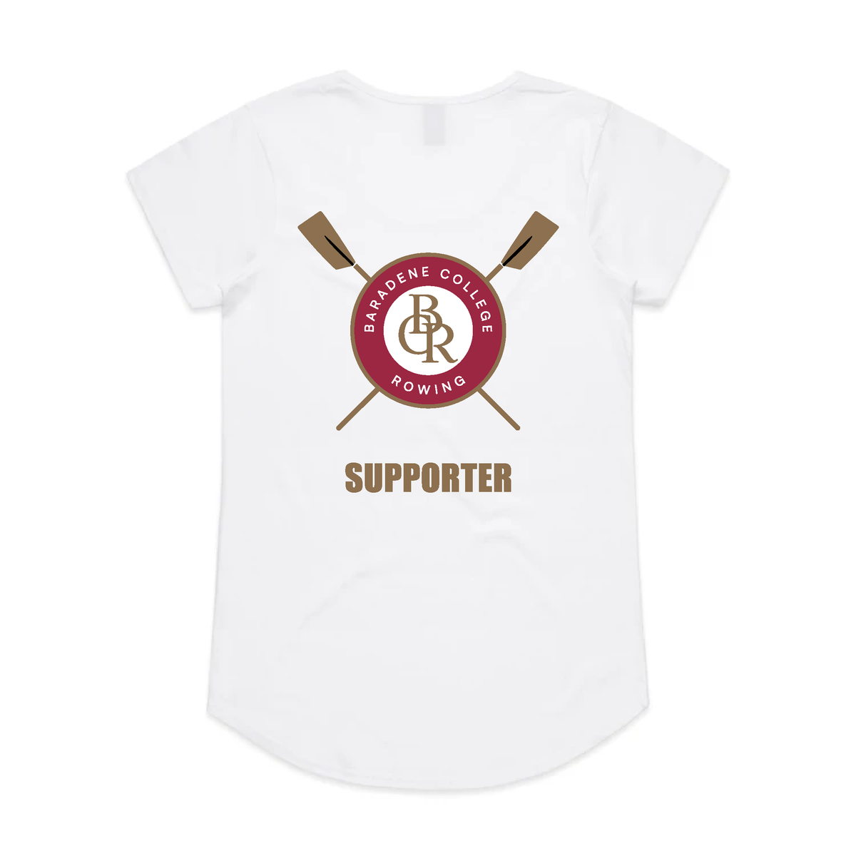 Baradene College | Pre Order Wo's Mali Tee White - Custom Clothing | T Shirt Printing | Embroidery | Screen Printing | Print Room NZ