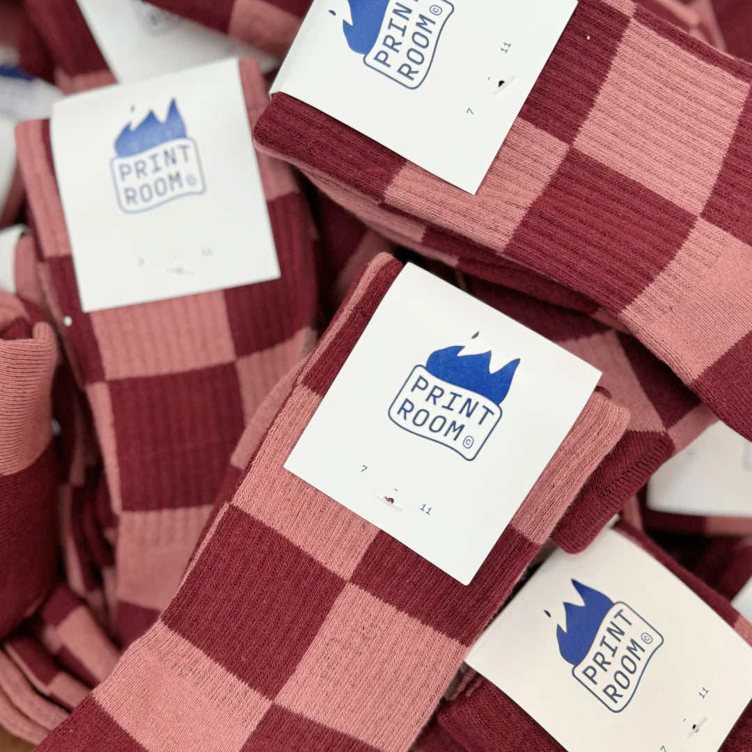 Checkerboard Socks - Buy now - Custom Clothing | T Shirt Printing | Embroidery | Screen Printing | Print Room NZ