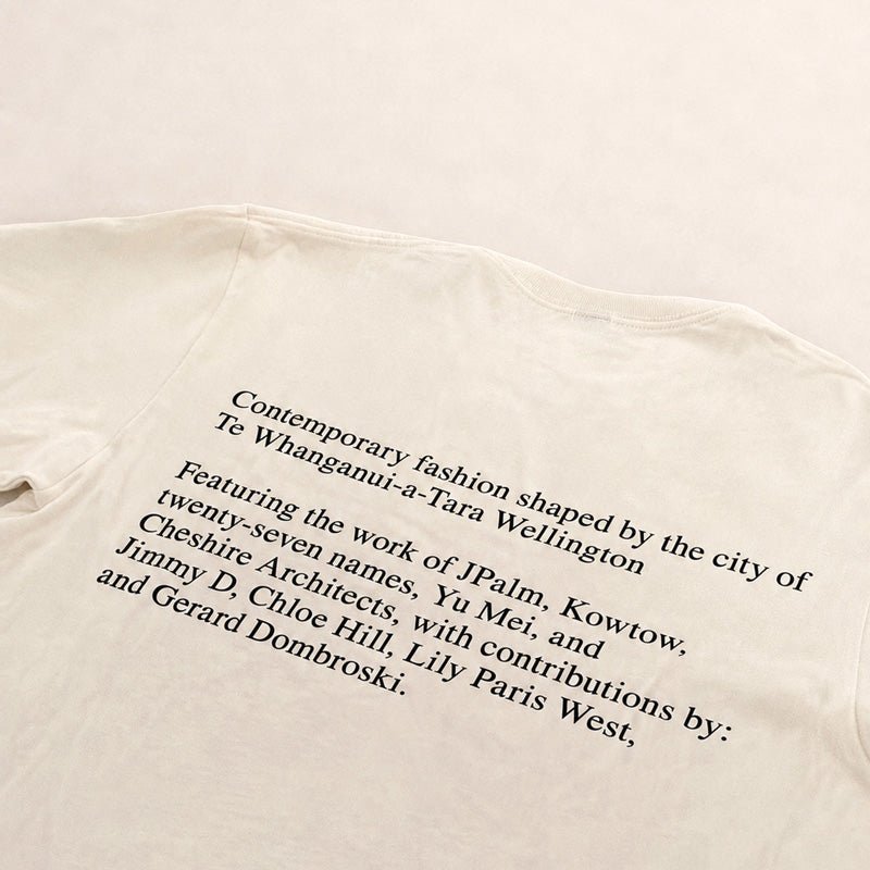 text screen printed on the back of a t-shirt