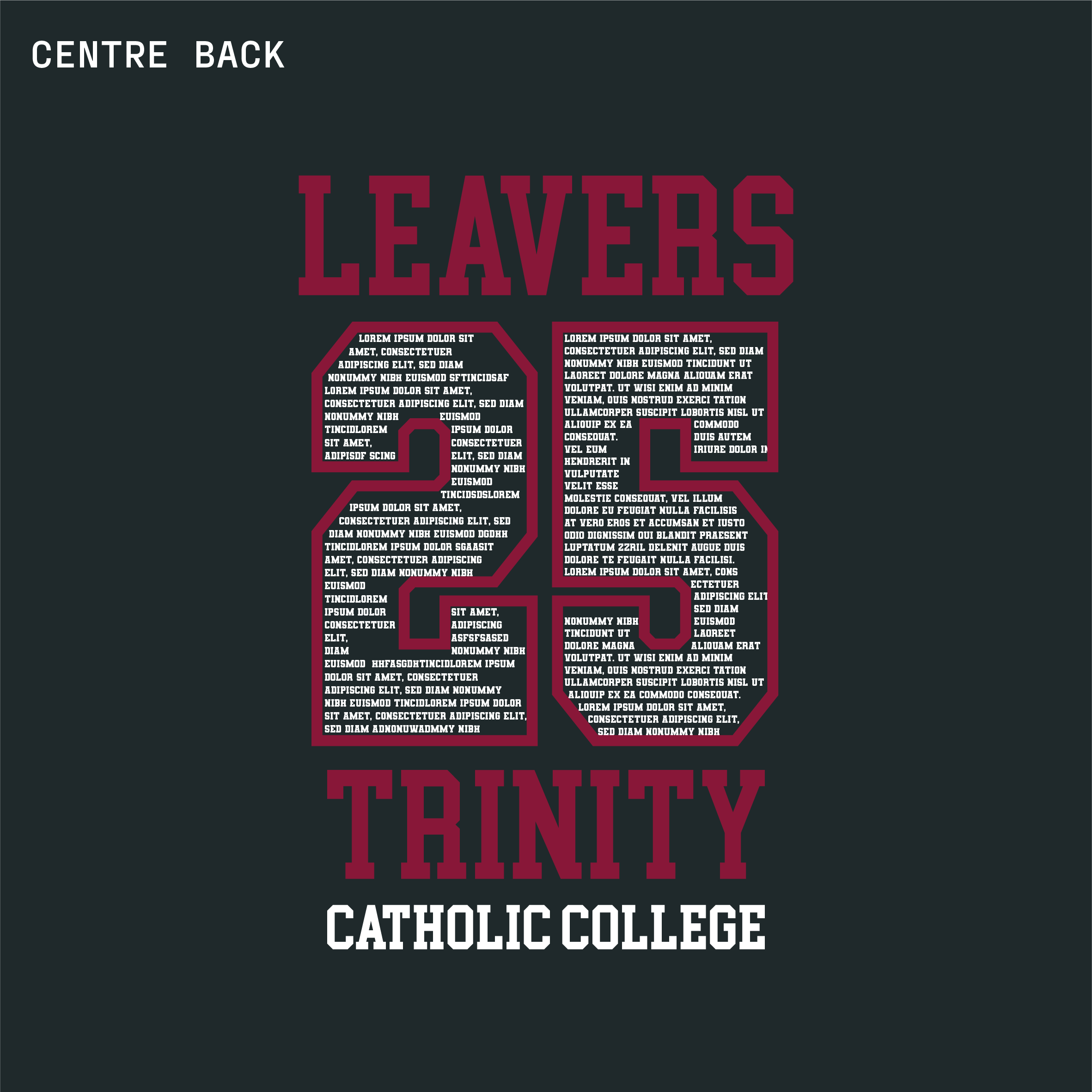 Trinity Catholic College Leavers 2025 - Hoodie - Preorder - Custom Clothing | T Shirt Printing | Embroidery | Screen Printing | Print Room NZ