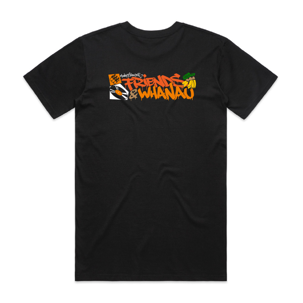 Monkey Shoulder Friends and Whānau Tee - Pre Order - Custom Clothing | T Shirt Printing | Embroidery | Screen Printing | Print Room NZ
