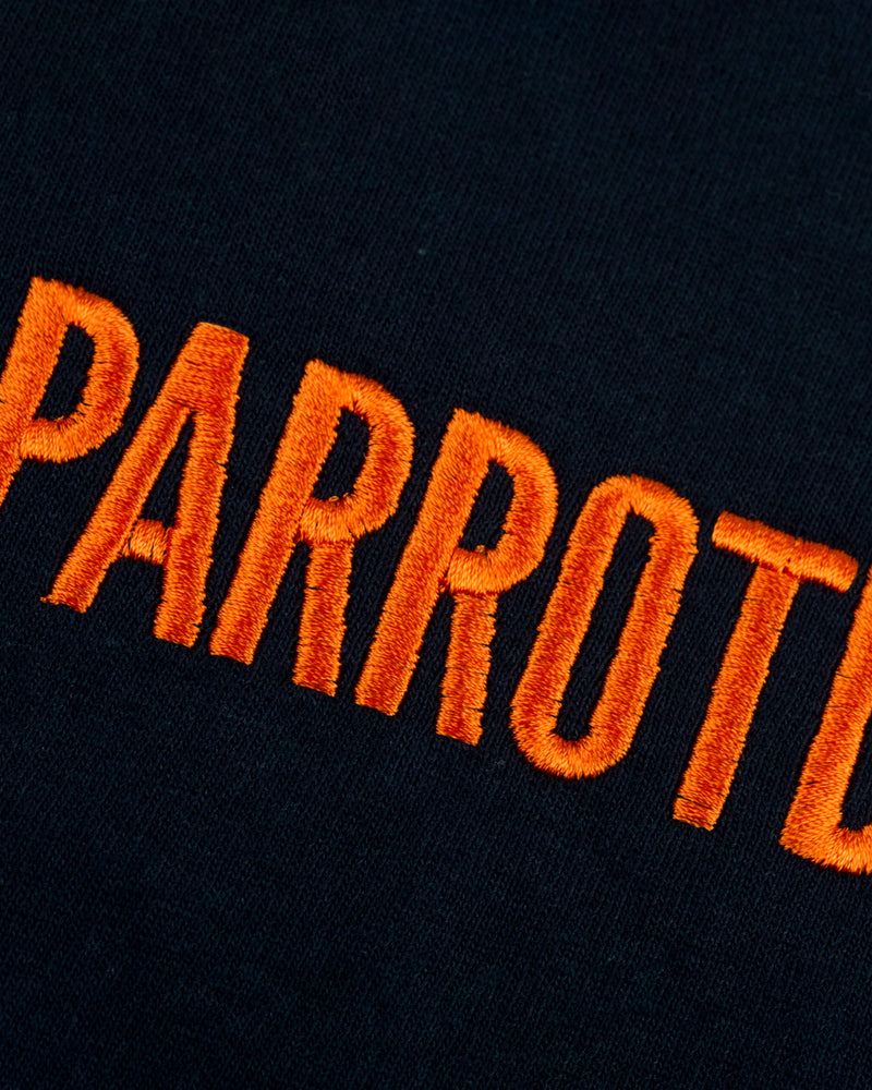 close up of orange embroidery