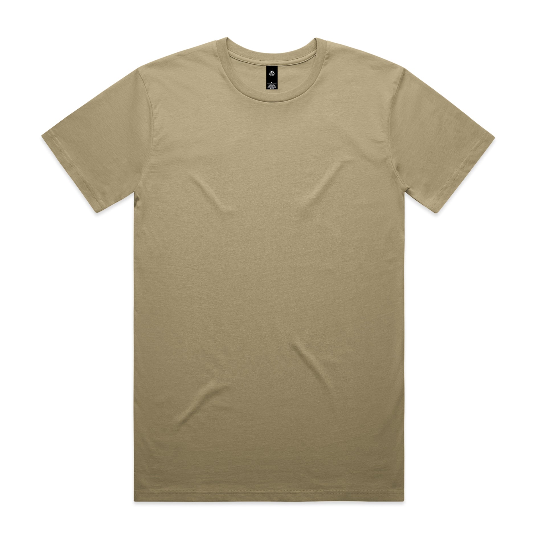 Olive t-shirt on a white background