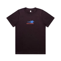 Printed plum coloured AS Colour heavy tee for women