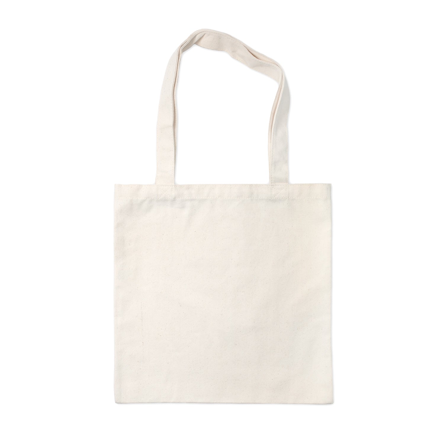 Natural coloured tote bag on white background