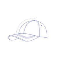 Blue outline of a cap