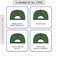 technical drawings of caps from behind