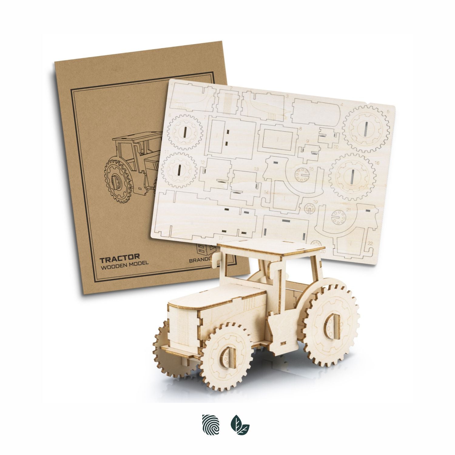 Trends BRANDCRAFT Tractor Wooden Model 124026 Accessories custom products nz