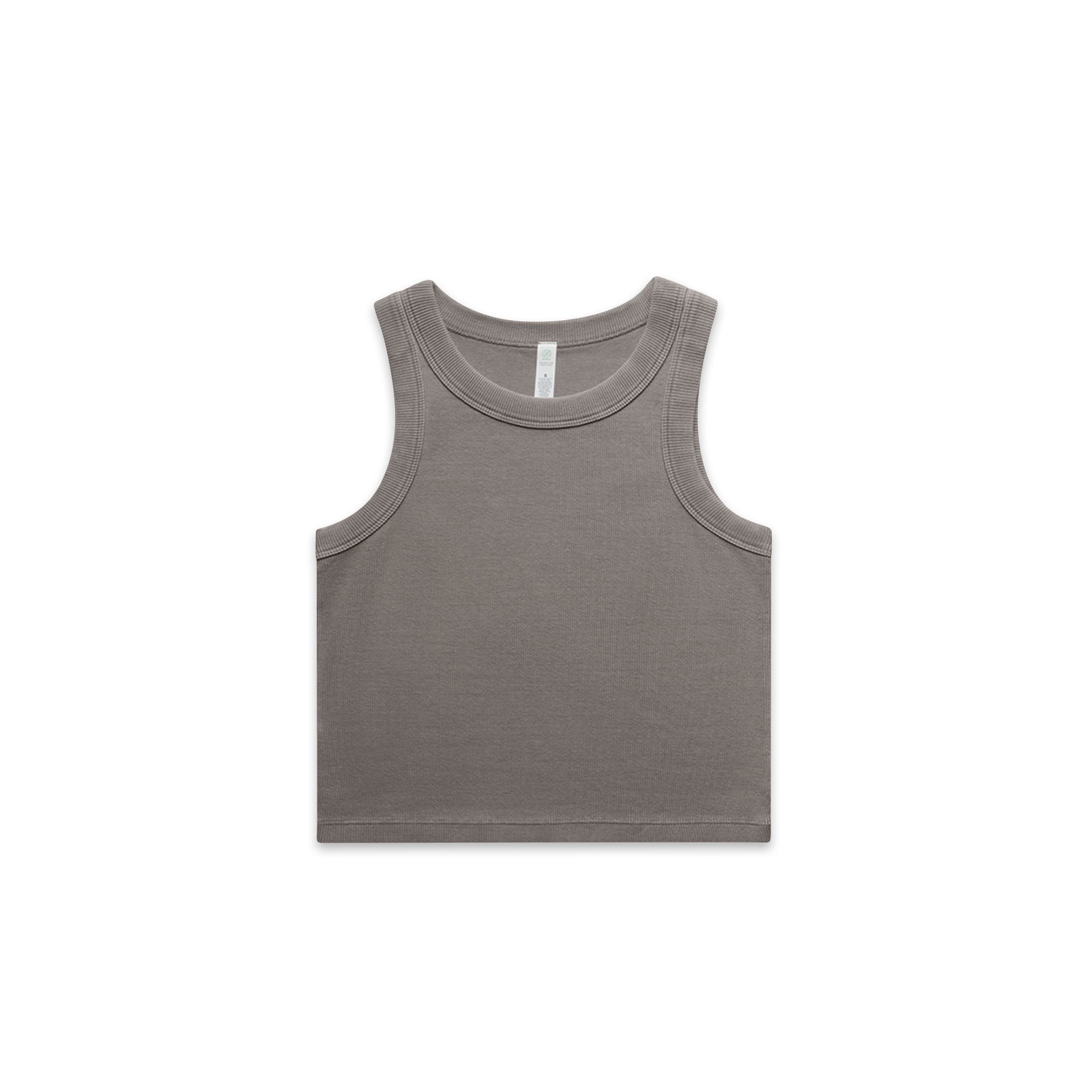 AS Colour Wo's Faded Organic Rib Crop Tank 4035 Singlet decorated merch nz