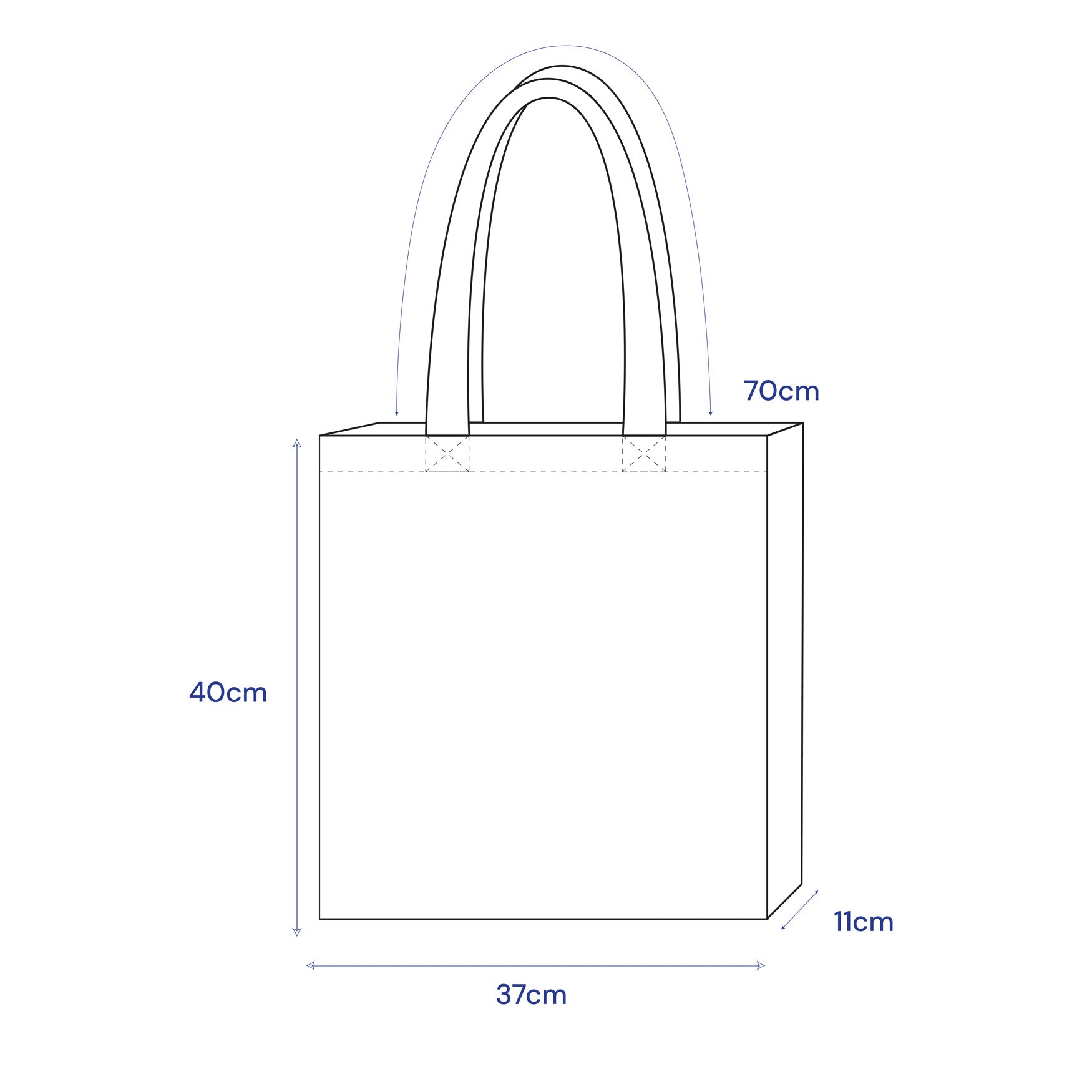 Made to order Kensington Tote Bag 12oz Colour (with gusset) MTOKT12C Bag custom branding nz