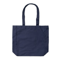 Navy Print Room Weekend tote bag on white background