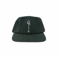 Green hemp cap on white background