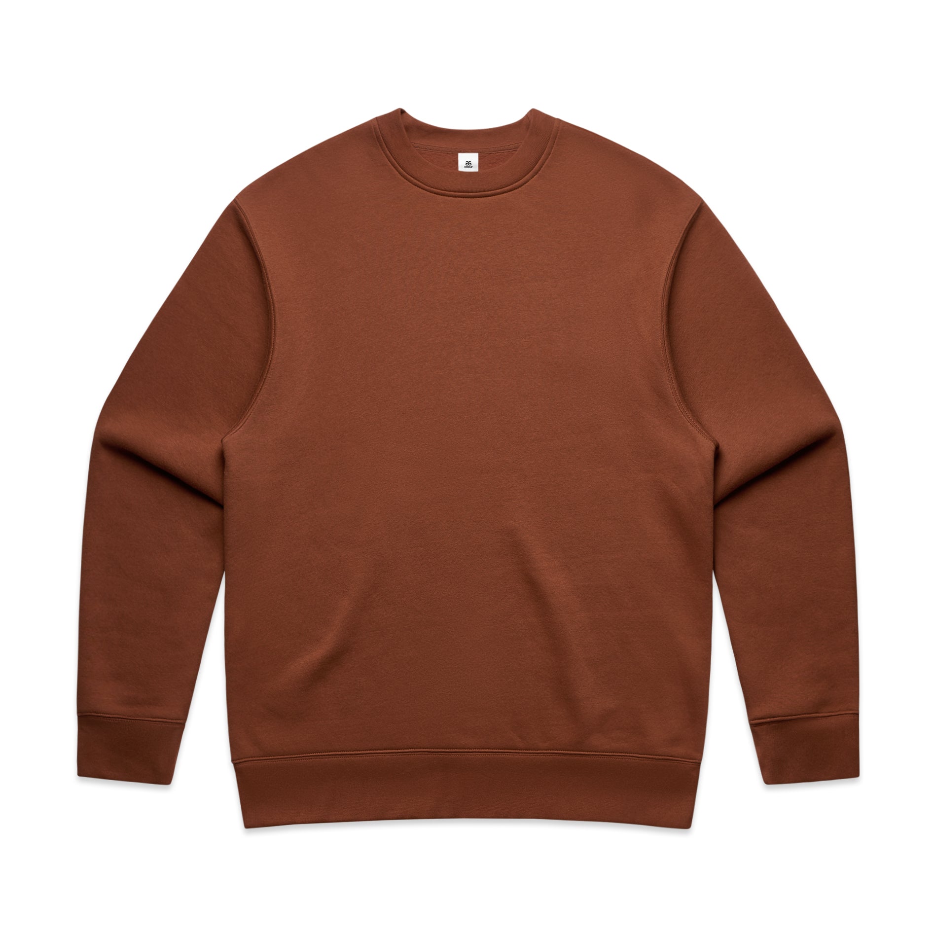 Rust coloured AS Colour Relax crew sweatshirt