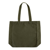 Navy Print Room Weekend tote bag on white background