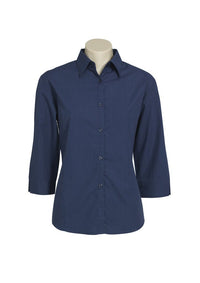 Shirt - BizCollection LB8200 Ladies Micro Check 3/4 Sleeve Shirt
